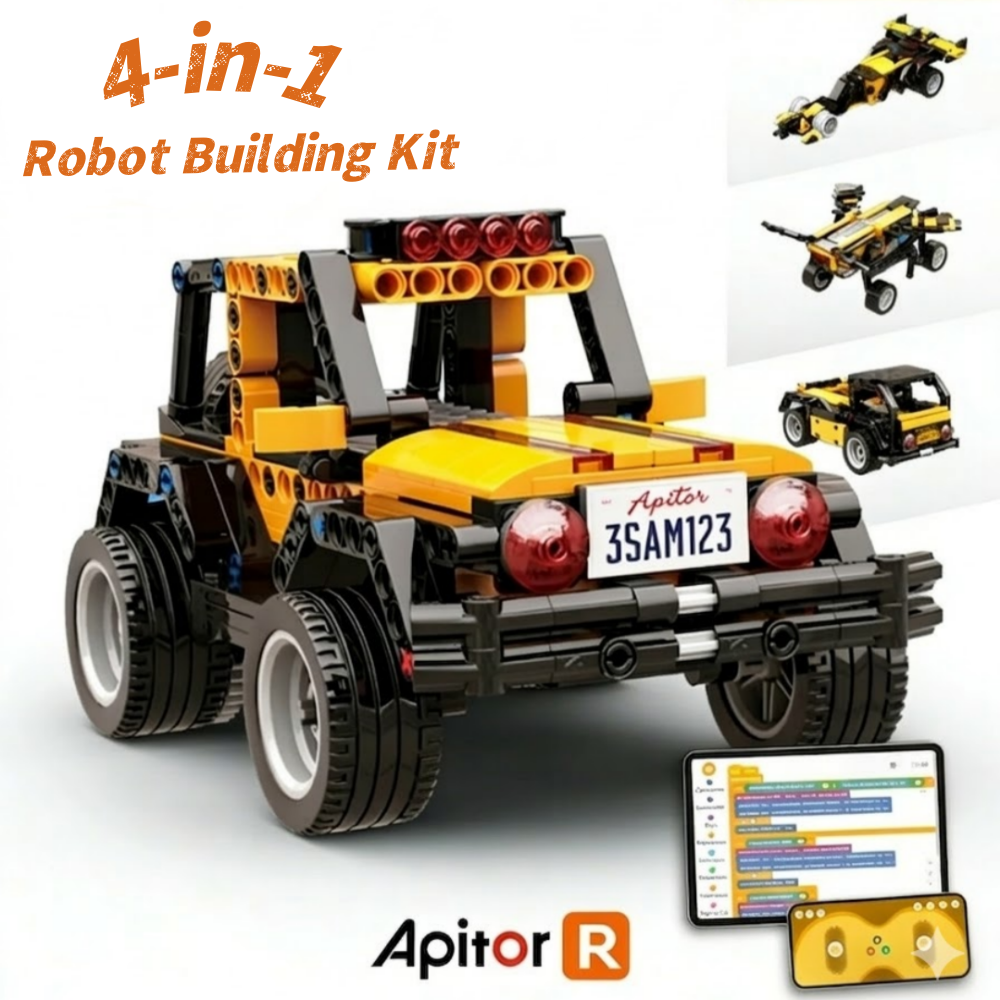 Kids Education App Free - STEM 4-in-1 Robot Building Kit, APP-Controlled