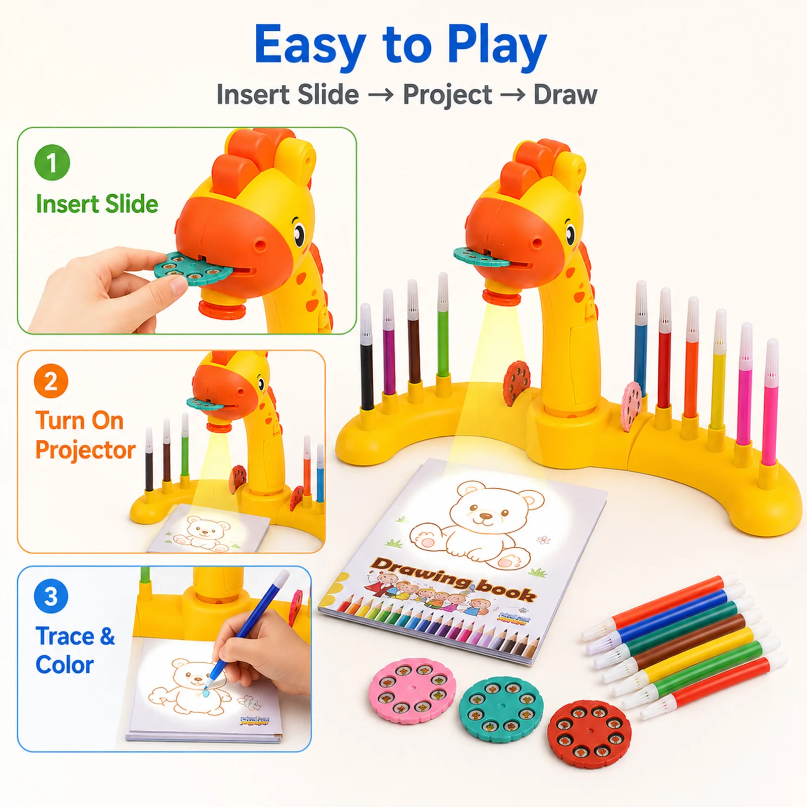 Kids Painting Board Toys Child - Drawing Projector Kids ulasan dan harga