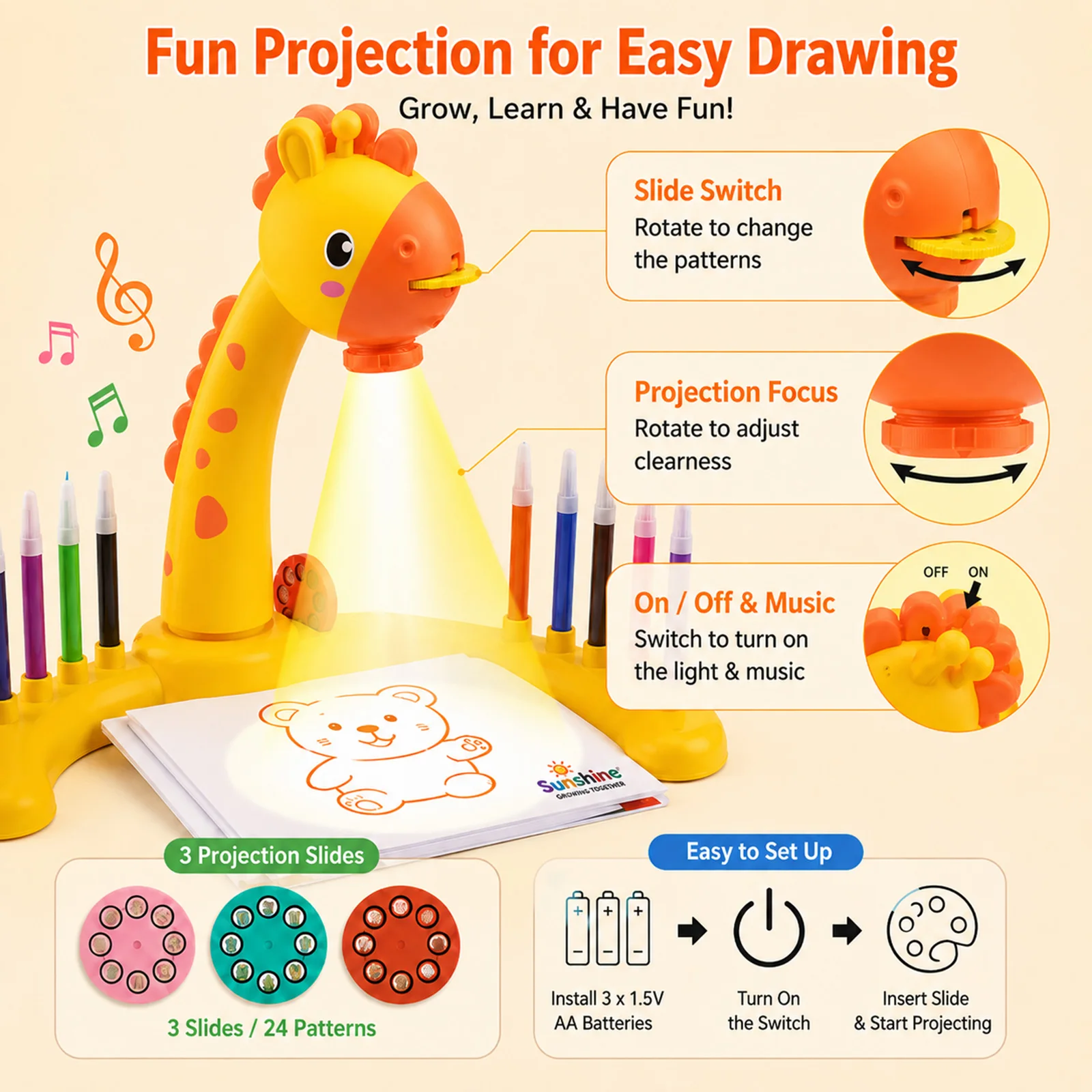 Kids Painting Board Toys Child - Drawing Projector Kids ulasan dan harga