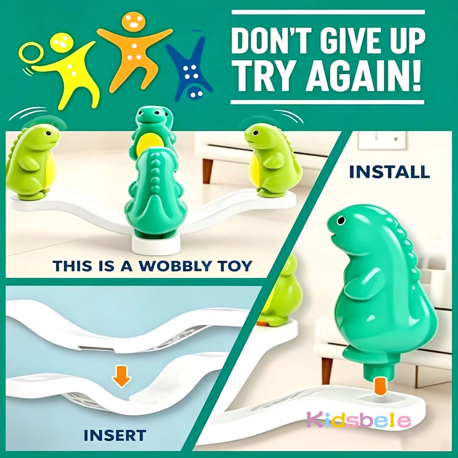 Kids Dinosaur Ring Toss Wobbly - Kids Educational Game 3 ulasan dan harga