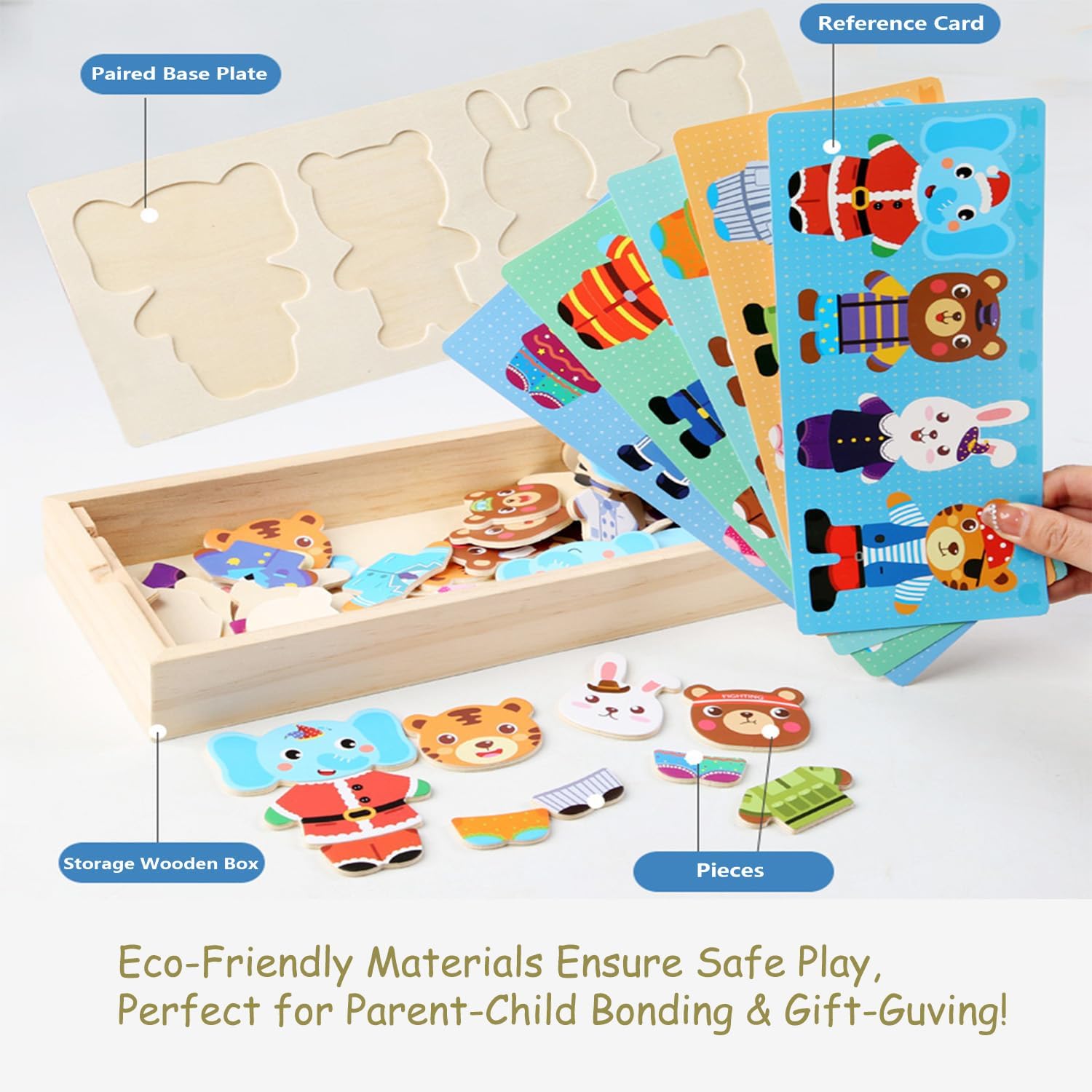 Wooden Jigsaw Bear Family Puzz - Kids Educational Game 3 ulasan dan harga