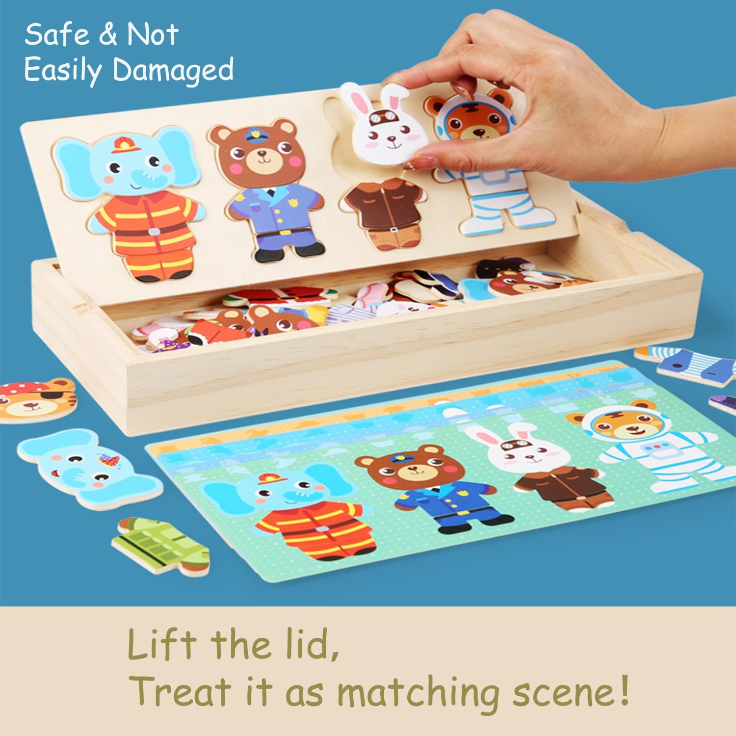 Wooden Jigsaw Bear Family Puzz - Kids Educational Game 3 ulasan dan harga