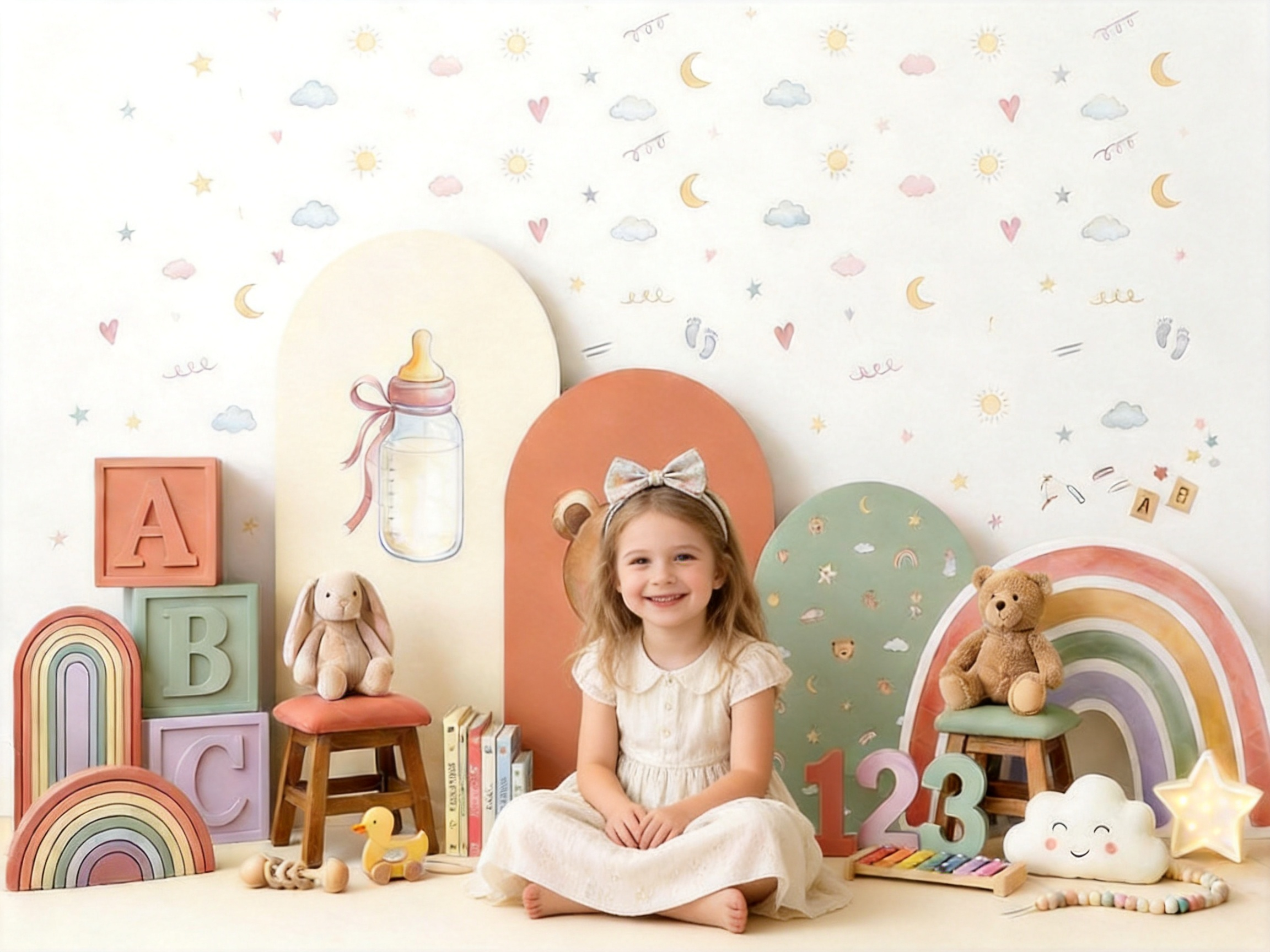 Cute Boho Classroom School Edu - Kids Education Background ulasan dan harga