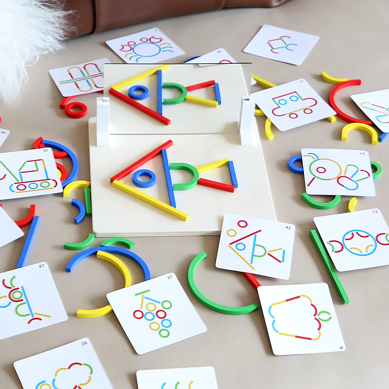 Montessori Mirror Puzzle Toy f - Kids Educational Game 3 ulasan dan harga