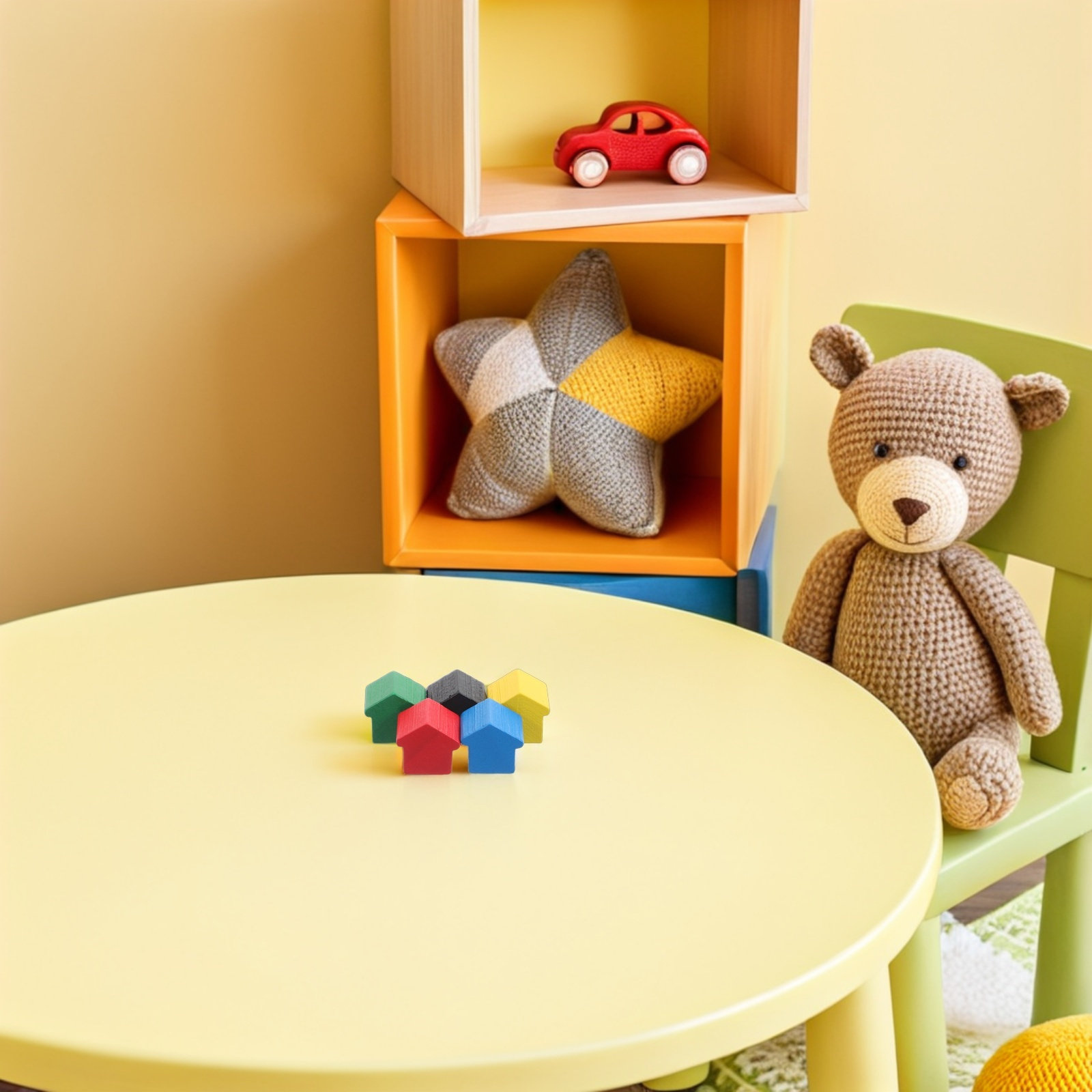 50Pcs Wooden House Game Pieces - Kids Educational Game 2 ulasan dan harga