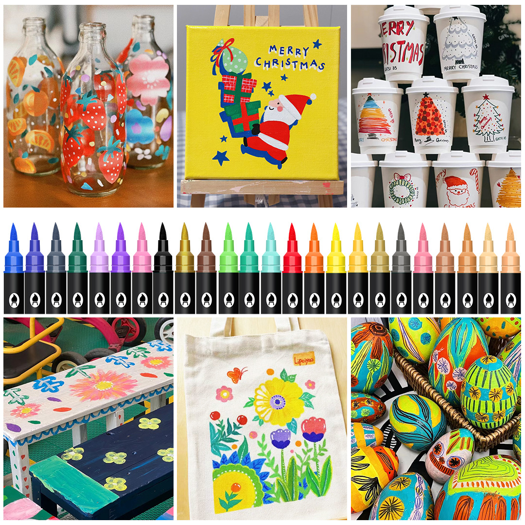 Acrylic Paint Markers Dual Tip - Kids Education Tips ulasan dan harga