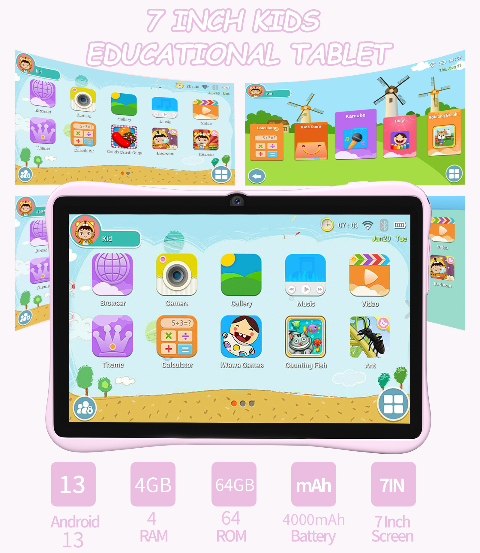 Smart kiddie Tablet 7.0-inch 4 - Kids Education Software For Pc ulasan dan harga