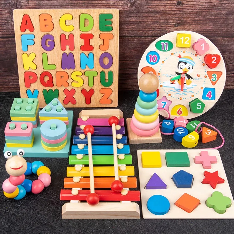 Montessori Wooden Toys for Bab - Kids Educational Game 2 ulasan dan harga