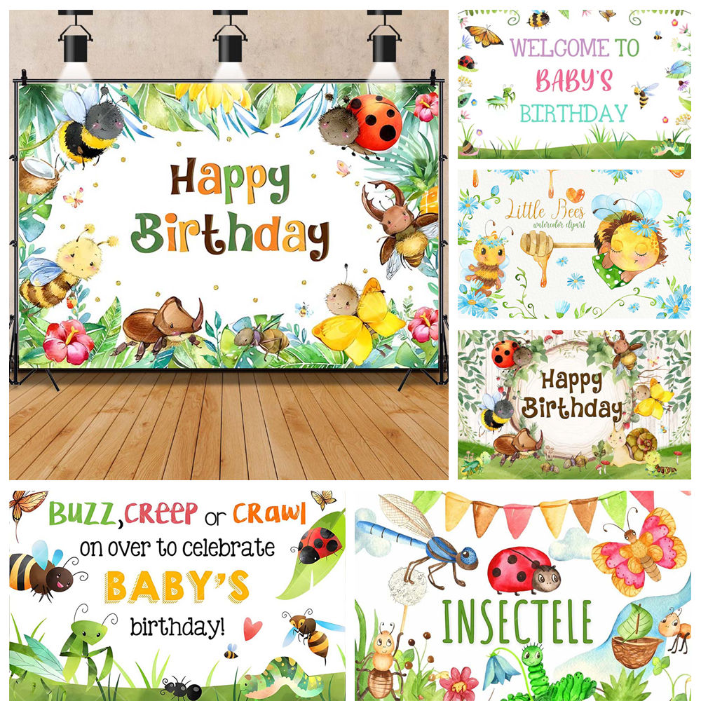 Cartoon Insect Party Early Edu - Kids Education Background ulasan dan harga