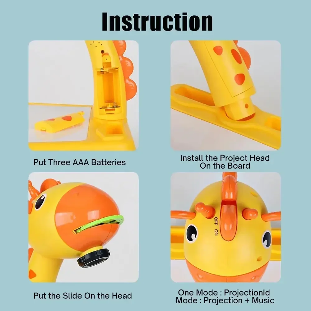 LED Projector Board Giraffe Ha - Drawing Projector Kids ulasan dan harga
