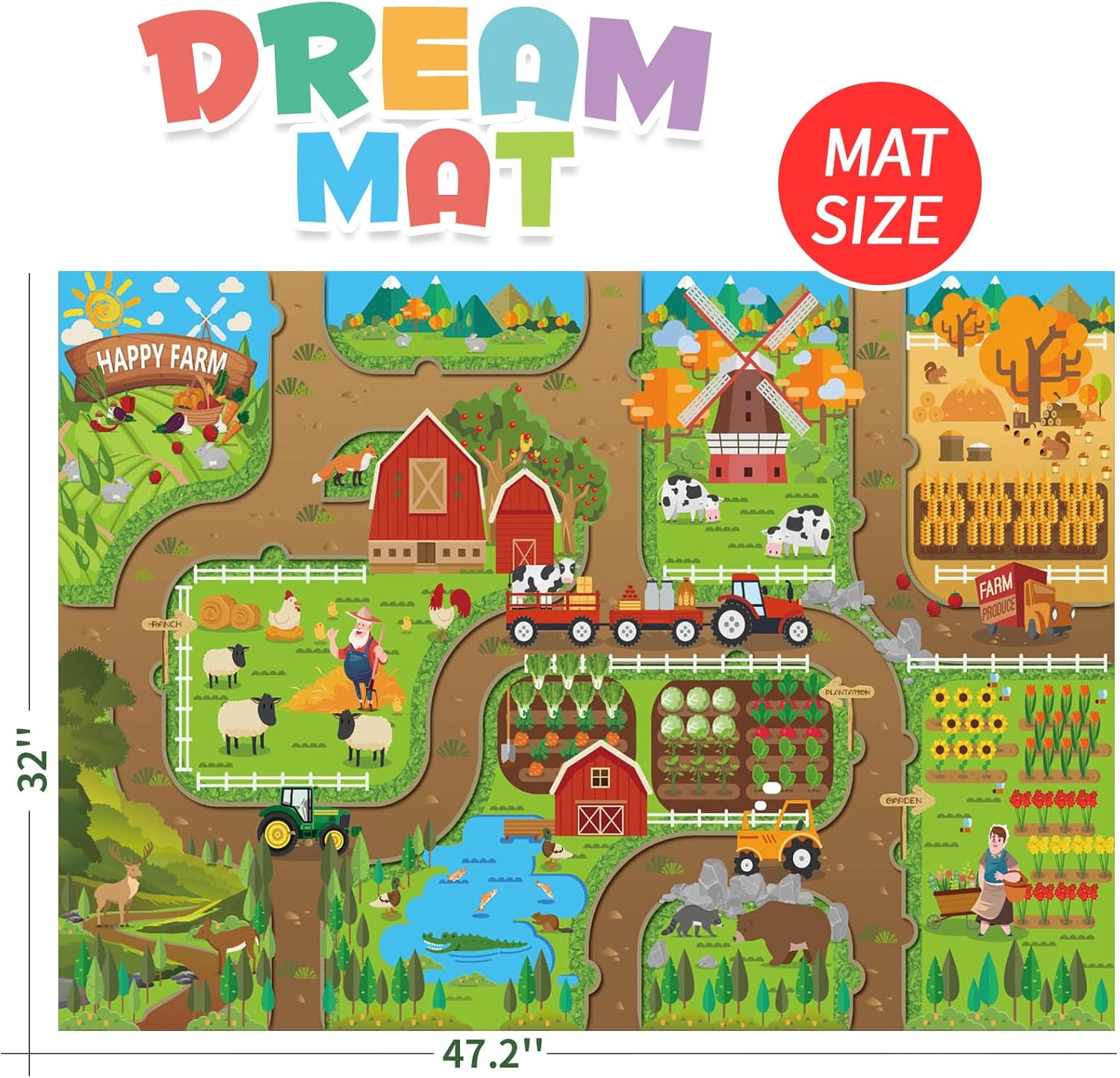 Kids Dream Mat Happy Farm Acti - Kid Educational ulasan dan harga
