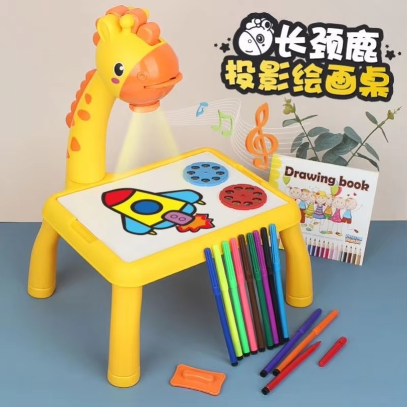 Children Painting Board Desk L - Drawing Projector Kids ulasan dan harga