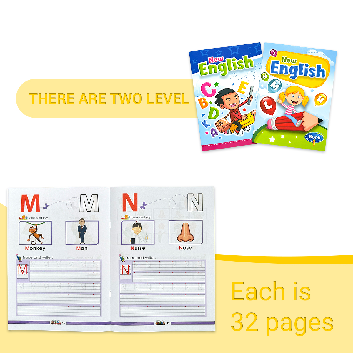 2 Book New English Alphabet Tr - Kids Education Level ulasan dan harga