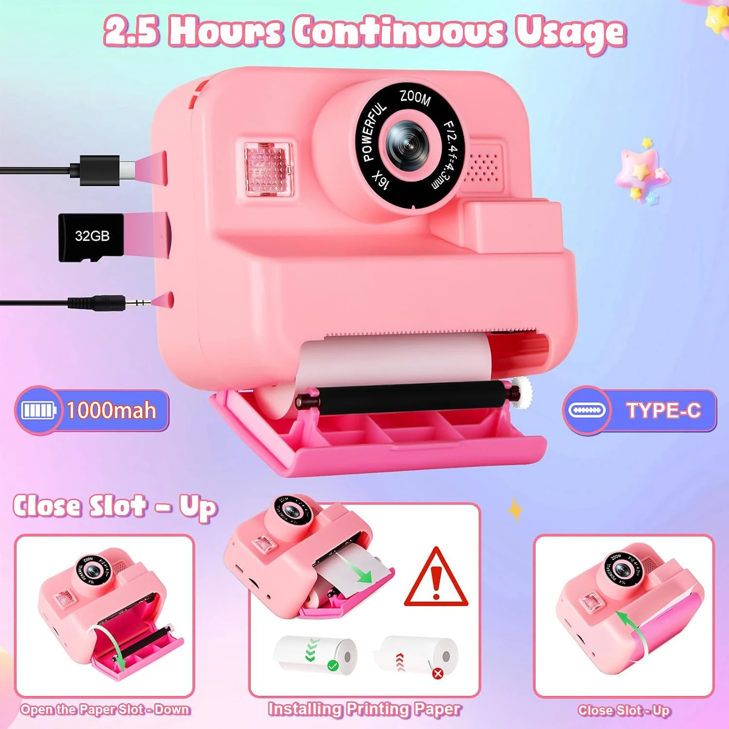 newInstant Print Camera With 3 - Kids Education News ulasan dan harga
