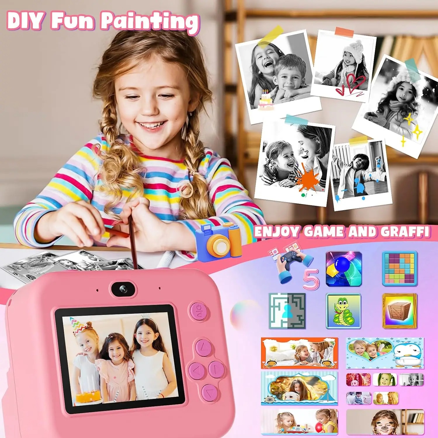 newInstant Print Camera With 3 - Kids Education News ulasan dan harga