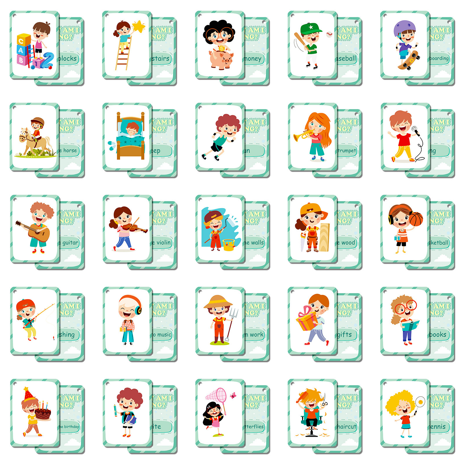 50Pcs/Set Cognition Learning C - Kids Education App ulasan dan harga
